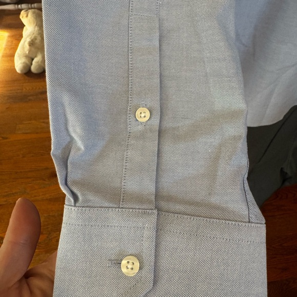 Southern Proper Blue Dress Shirt with Button-Down Collar - Picture 5 of 5